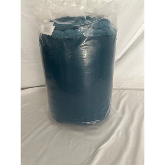 Homelike Moment Fluffy Twin Size Comforter Set, Warm Fleece Comforter Twin- Teal - Picture 3 of 3